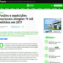 Fuses e aquisies nacionais atingem 11 mil milhes em 2017